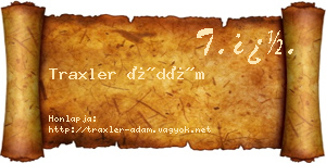 Traxler Ádám névjegykártya
